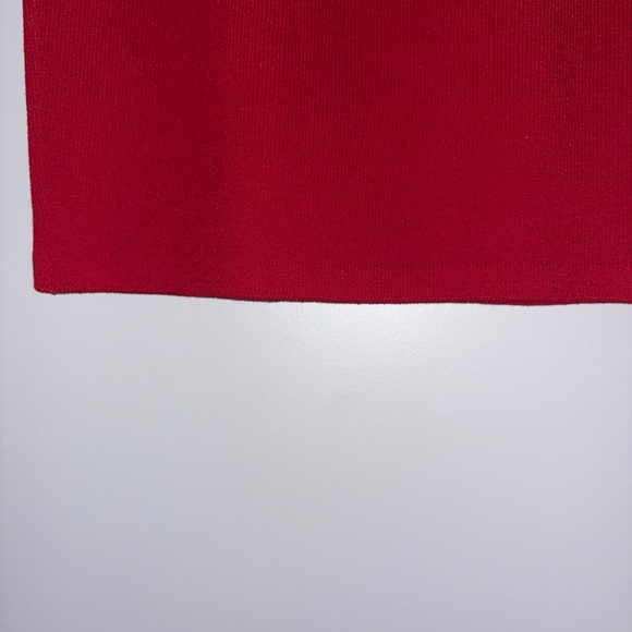 St. John Collection red Skirt Knee Length Knit material FA 08 group 4 - Picture 4 of 10